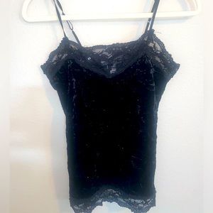 Black Velvet Lace Cami